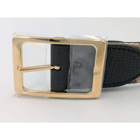 Burberry Reversible30 House Check Canvas Leather Belt Black 80cm 8114974 - Picture 5 of 9